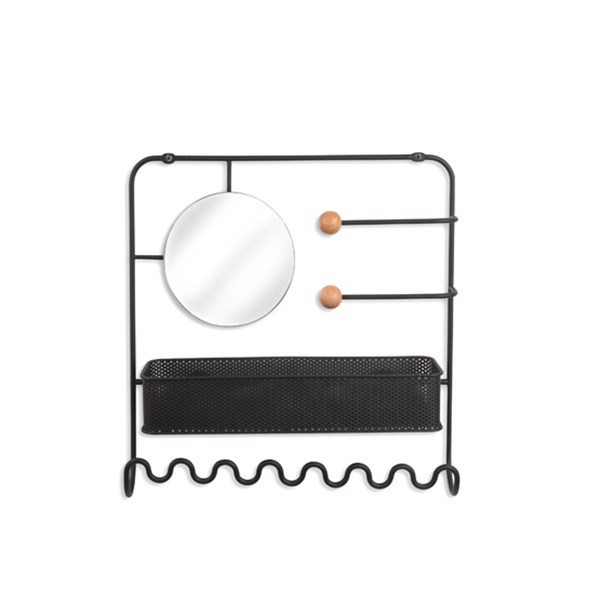 OGA - Home Design Products. Organizador accesorios s/puerta-pared negro