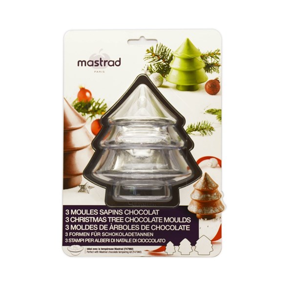 SET 3 MOLDES DE ÁRBOL DE NAVIDAD PARA CHOCOLATE
