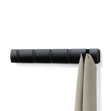 Perchero de pared negro x5 FLIP