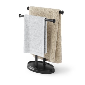 Soporte doble para toalla negro PALM