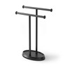Soporte doble para toalla negro PALM