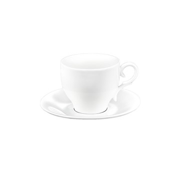 Taza café con plato 90ml FINE