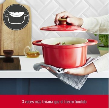 Imagen de OLLA COCOTTE 20CM CON TAPA - ROJO AIR