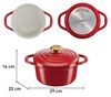 Picture of OLLA COCOTTE 20CM CON TAPA - ROJO AIR