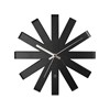 Reloj de pared negro RIBBON
