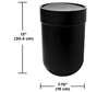 Picture of Papelera c/tapa negro 6L TOUCH