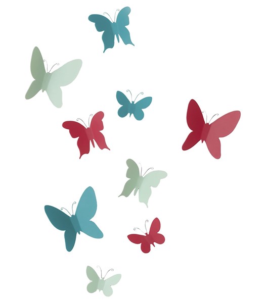 Picture of Decoración pared surtido x9 MARIPOSA