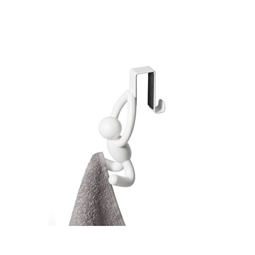 Set 2 ganchos sobre puerta blancos BUDDY