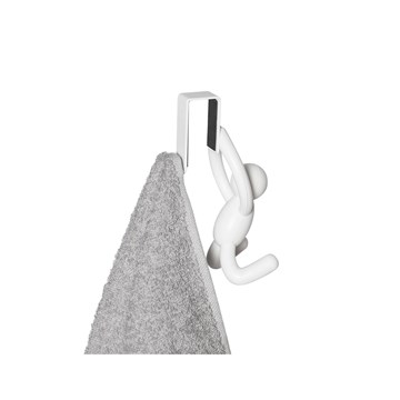 Set 2 ganchos sobre puerta blancos BUDDY