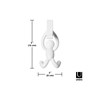 SET 2 GANCHOS SOBRE PUERTA BLANCO BUDDY