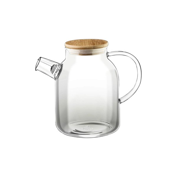 Tetera c/tapa bambú 1600ml THERMO GLASS