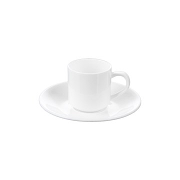 Taza café con plato 90ml FINE