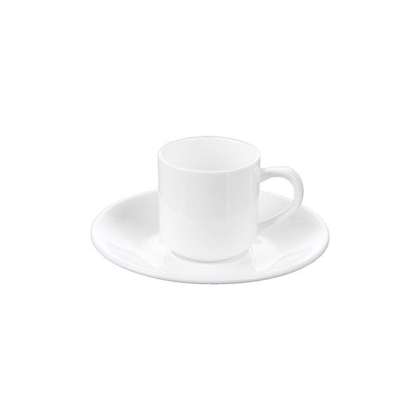 Taza café con plato 90ml FINE