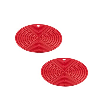 Set 2 mini salvamanteles silicona cereza