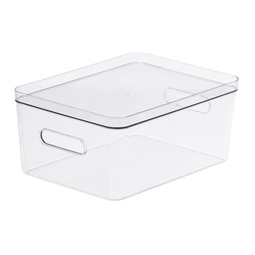 TAPA DE CAJA ORGANIZADORA COMPACT CLEAR L TRANSP SMARTSTORE