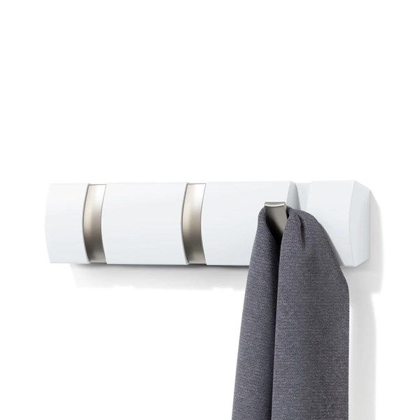 Perchero de pared blanco x3 FLIP