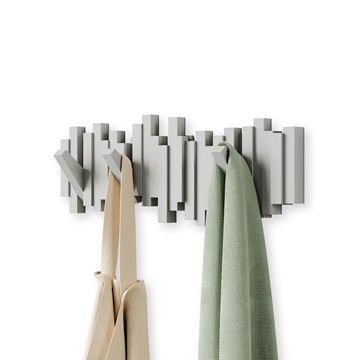 Perchero de pared gris x5 STICKS