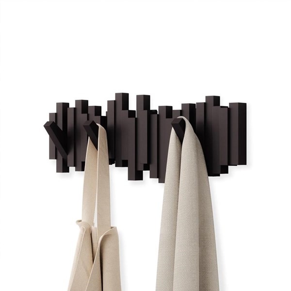 Perchero de pared espresso x5 STICKS