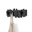 Perchero de pared negro x5 STICKS