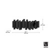 Perchero de pared negro x5 STICKS