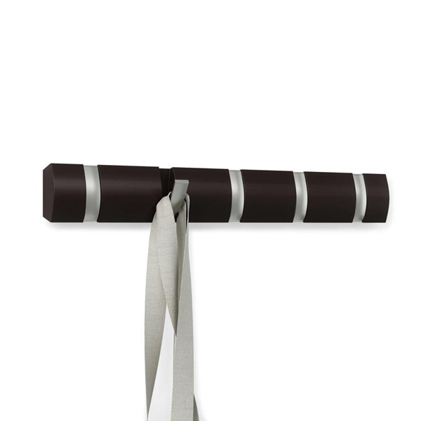 Perchero de pared espresso x5 FLIP