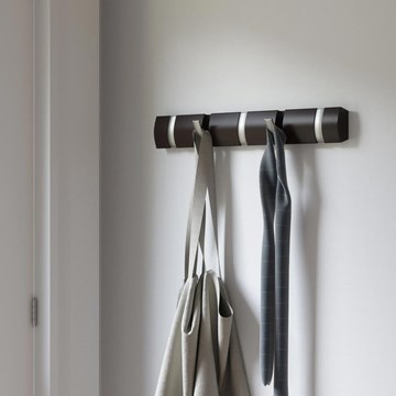 Perchero de pared espresso x5 FLIP