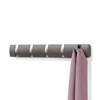 Perchero de pared x5 gris/nickel FLIP