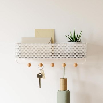Perchero organizador blanco ESTIQUE