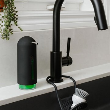 Dispensador de jabón negro 355ml PINGÜINO