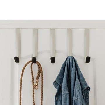 Ganchos sobre puerta nickel x5 SCHNOOK