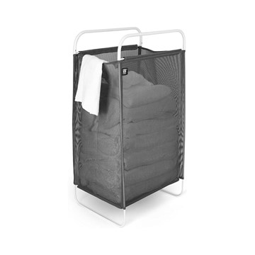 Cesta ropa sucia gris/blanco CINCH