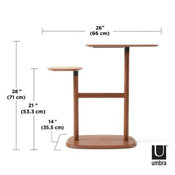 Mesa auxiliar nuez SWIVO