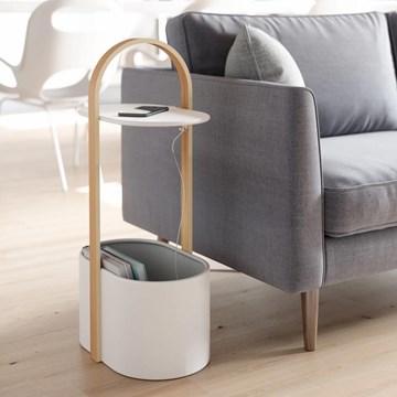 Mesa auxiliar blanca natural BELLWOOD