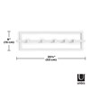 Perchero pared blanco x5 CUBIKO