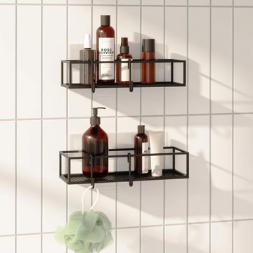 Organizador de ducha negro x2 CUBIKO