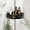 Organizador esquinero ducha FLEX  ADHESIVO NEGRO