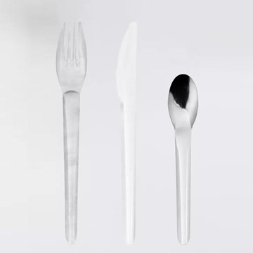 Set tenedor, cuchillo y cuchara + servilleta GOZO