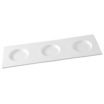 Copetinero rectangular c/divisiones 35x12cm FINE