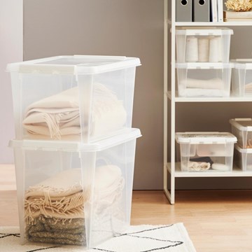Caja organizadora con tapa 47L HOME