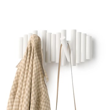 Perchero de pared blanco x5 PICKET
