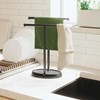 Soporte doble para toalla negro PALM