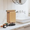 Soporte doble para toalla negro PALM