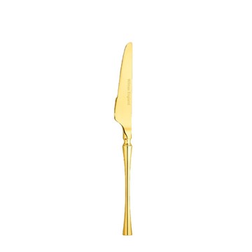 Cuchillo de postre dorado 20cm blíster DIVA