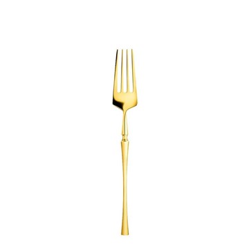 Tenedor de postre dorado 18.5cm blíster DIVA