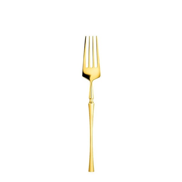 Tenedor de postre dorado 18.5cm blíster DIVA