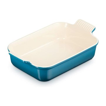 Fuente rectangular 26x20cm deep teal HERITAGE