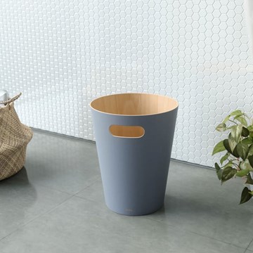 Papelera azul pizarra 7.5L WOODROW