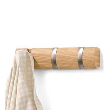 Perchero de pared natural x3 FLIP