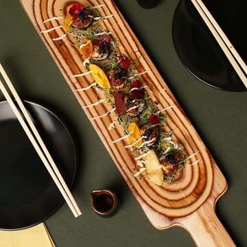 Tabla madera burger 58x13cm