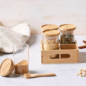 Imagen de Set 4 recipientes especias 90ml STOR EAT